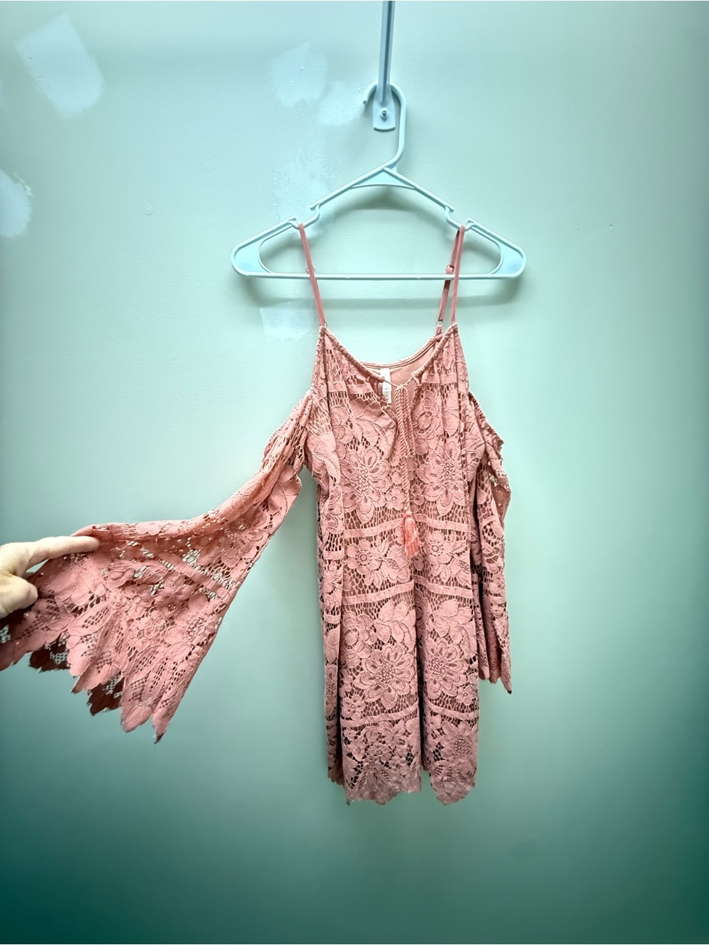 Xhilaration Lace Trim Cami Tank Top in Dusty Rose